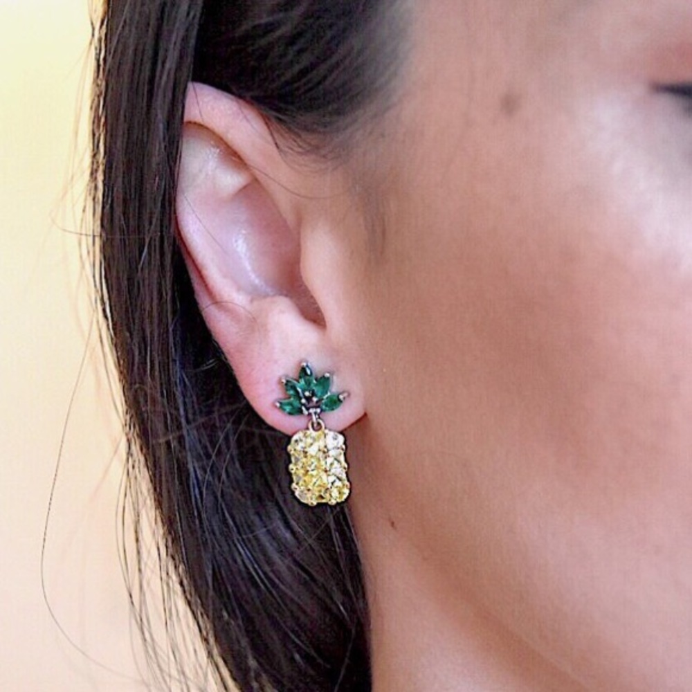 Cute Pineapple Drop Earrings